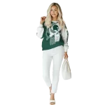 michigan state spartans graphic punisher green white hoodie best selling