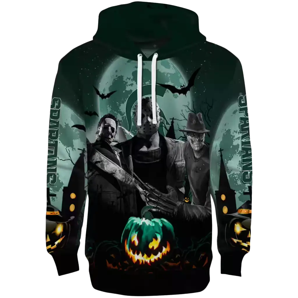 michigan state spartans halloween vibes green black hoodie best selling michigan state spartans halloween vibes green black hoodie best selling