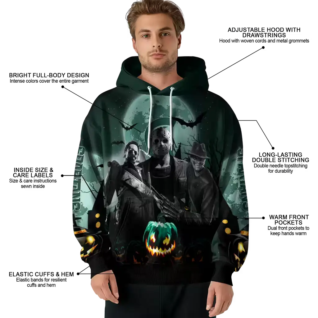 michigan state spartans halloween vibes green black hoodie latest model michigan state spartans halloween vibes green black hoodie latest model