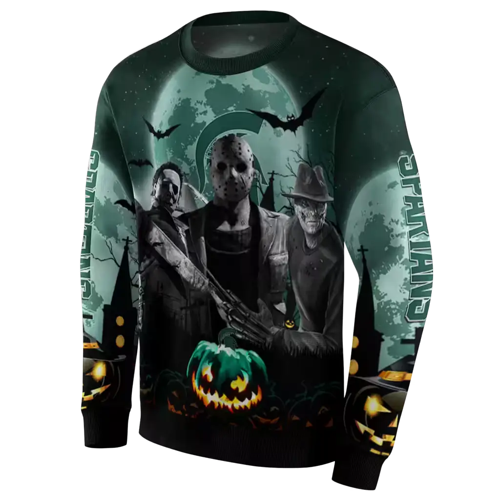 michigan state spartans halloween vibes green black hoodie new arrival michigan state spartans halloween vibes green black hoodie new arrival