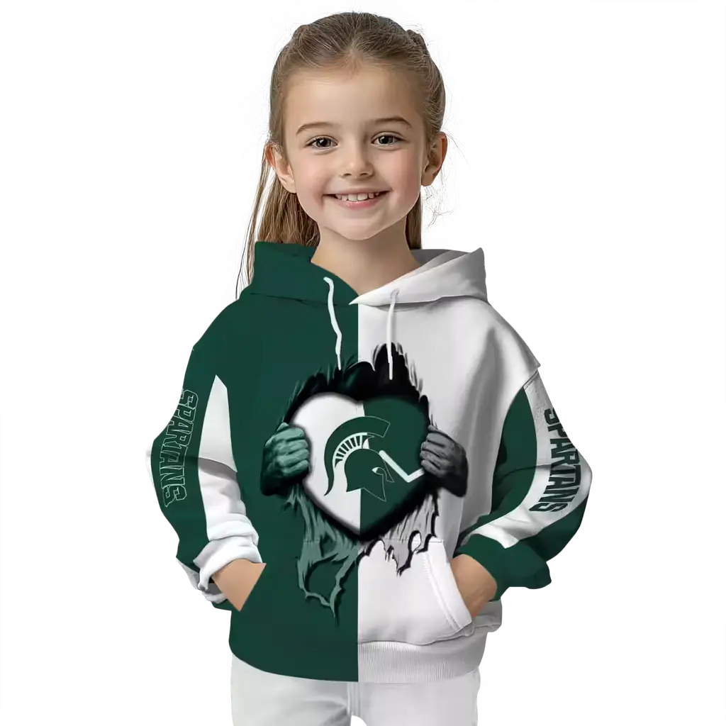 michigan state spartans heartbeat graphic green hoodie top rated michigan state spartans heartbeat graphic green hoodie top rated