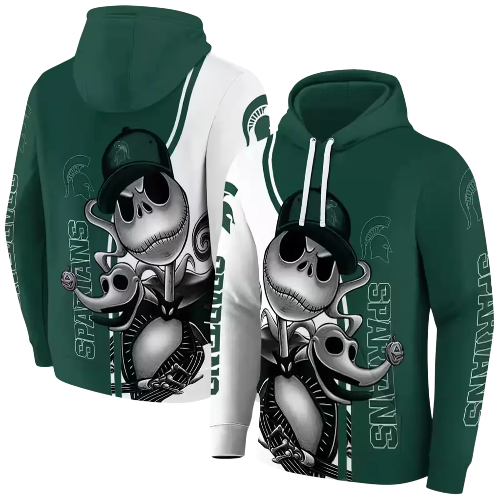 michigan state spartans jack skellington green hoodie fashion forward michigan state spartans jack skellington green hoodie fashion forward