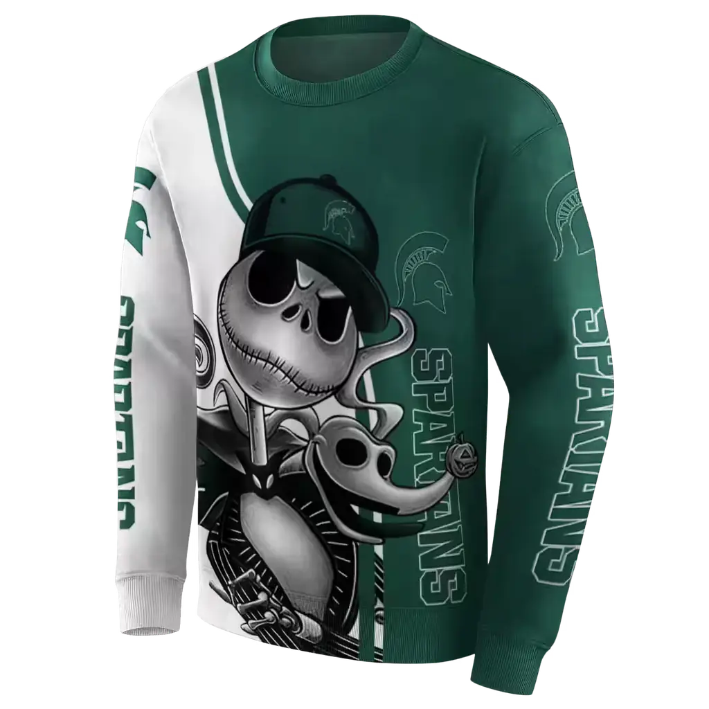 michigan state spartans jack skellington green hoodie new arrival michigan state spartans jack skellington green hoodie new arrival