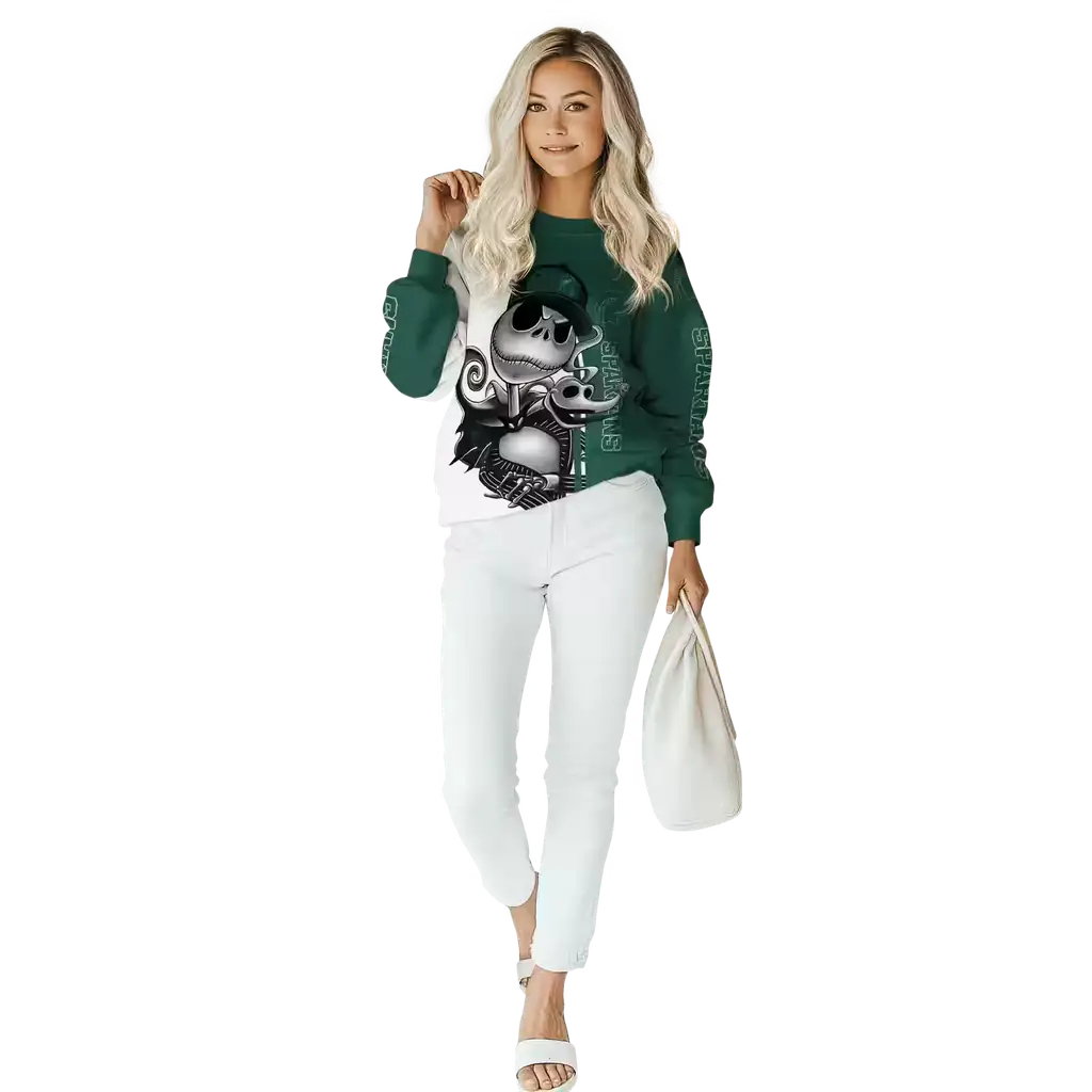 michigan state spartans jack skellington green hoodie trendy michigan state spartans jack skellington green hoodie trendy