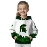 michigan state spartans lucky motif white green hoodie best selling