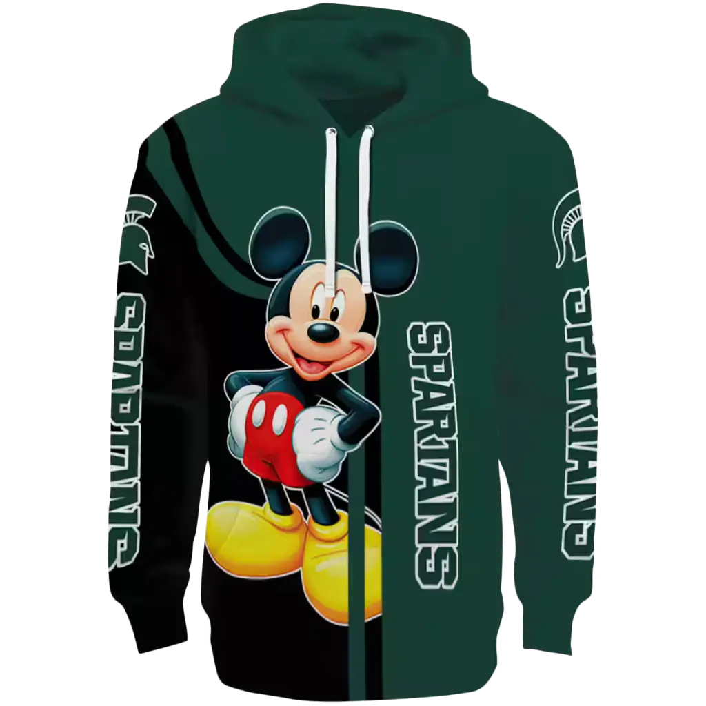 michigan state spartans mickey mouse green black hoodie best selling michigan state spartans mickey mouse green black hoodie best selling