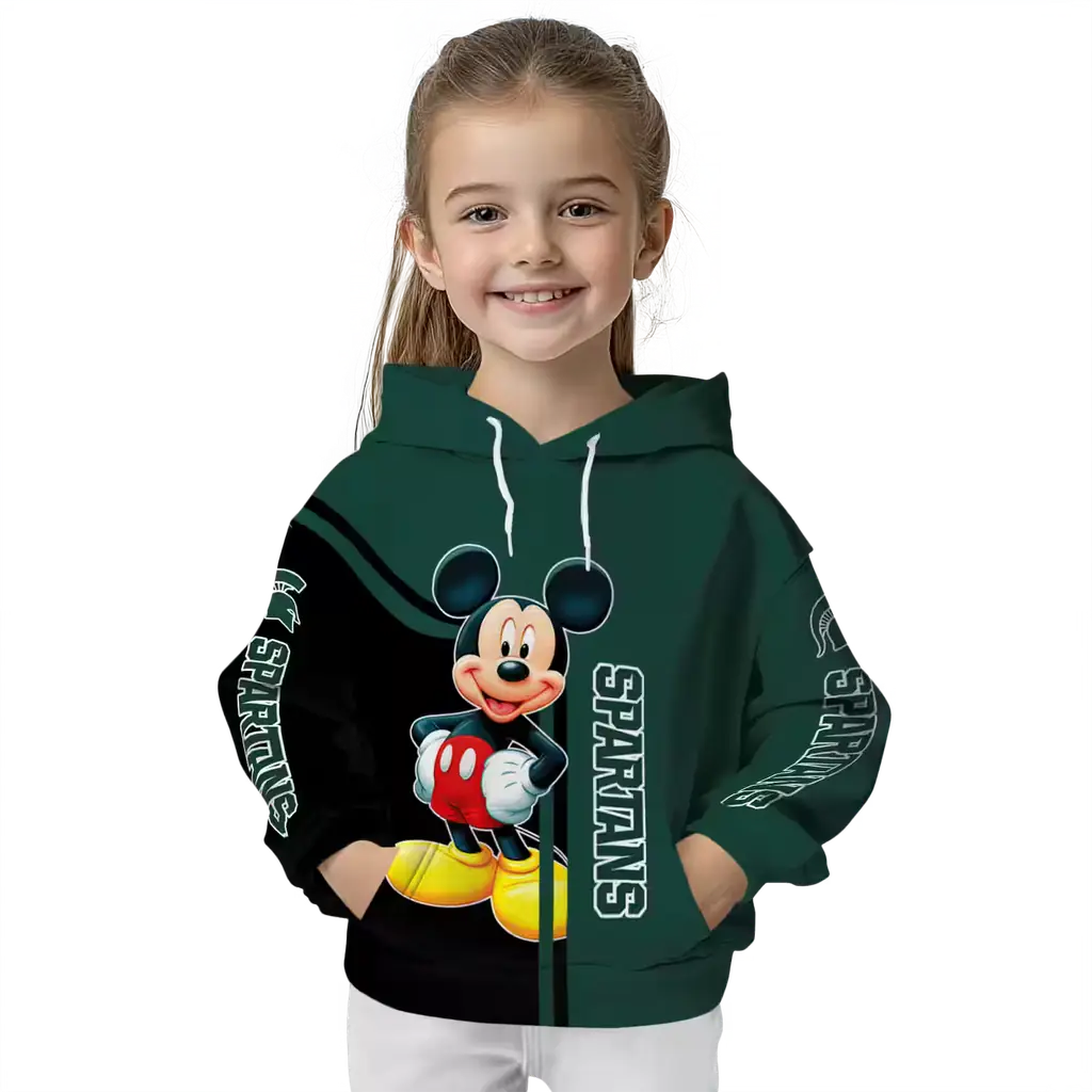 michigan state spartans mickey mouse green black hoodie top rated michigan state spartans mickey mouse green black hoodie top rated