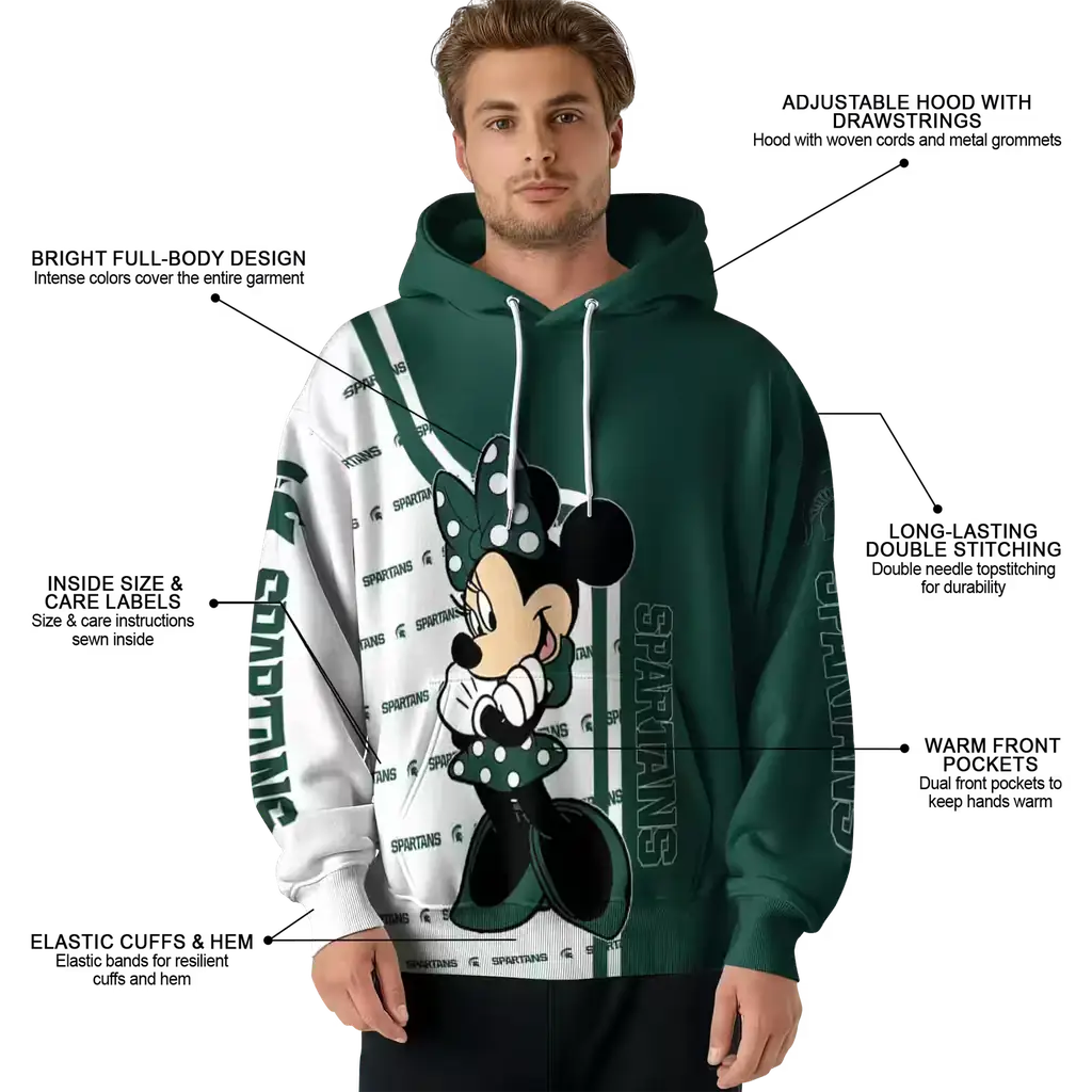 michigan state spartans minnie mouse green hoodie latest model michigan state spartans minnie mouse green hoodie latest model