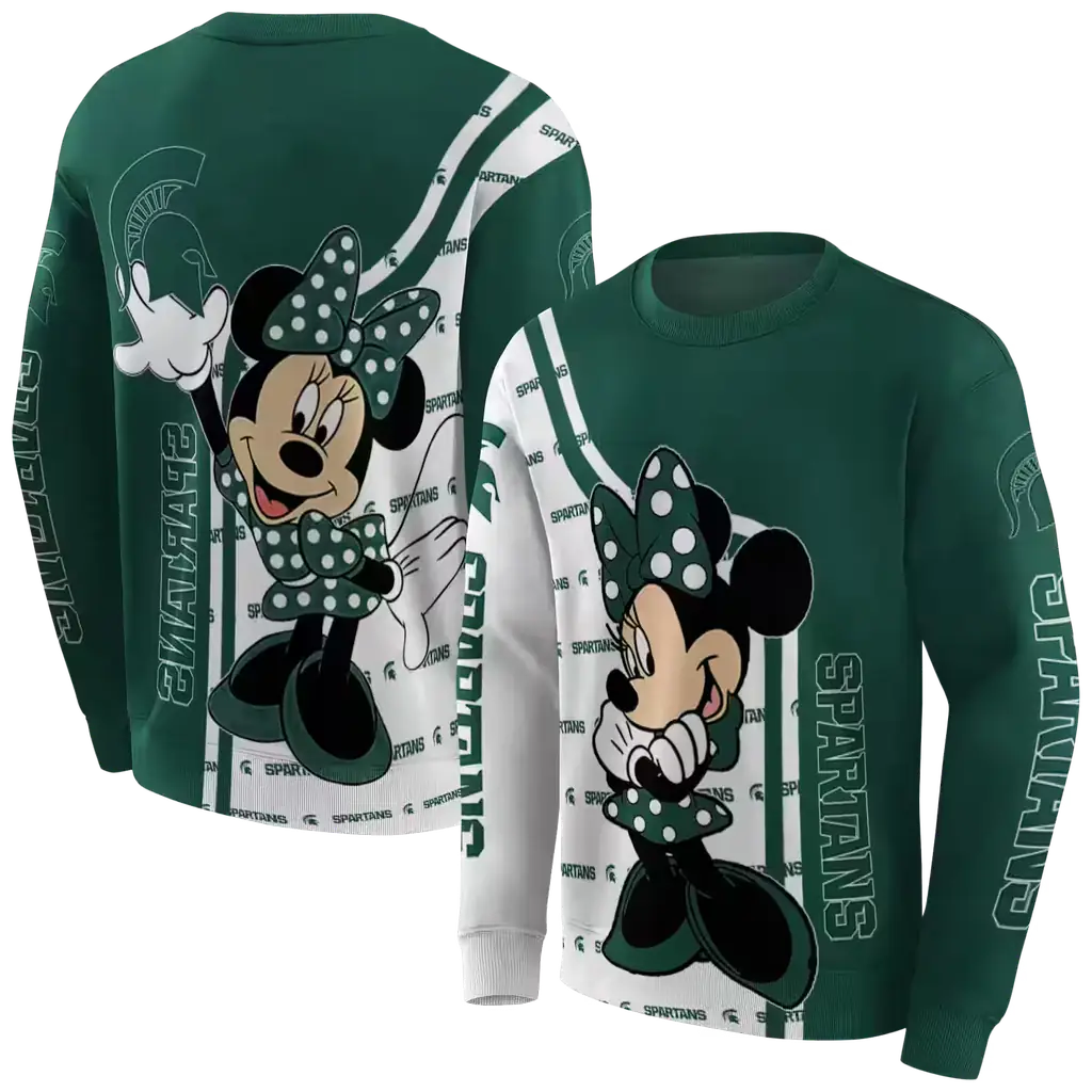 michigan state spartans minnie mouse green hoodie premium grade michigan state spartans minnie mouse green hoodie premium grade