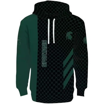 michigan state spartans monogram pattern green hoodie best selling