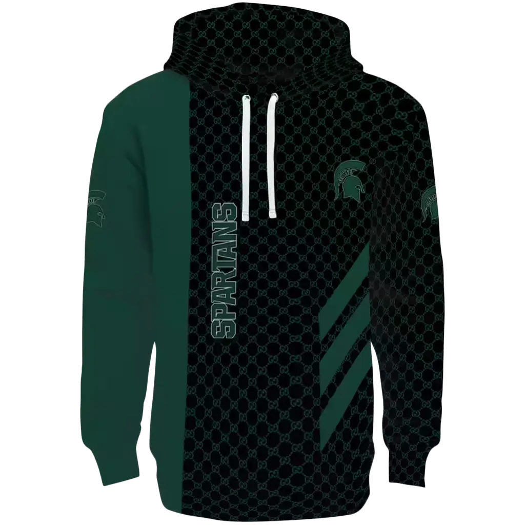 michigan state spartans monogram pattern green hoodie best selling michigan state spartans monogram pattern green hoodie best selling