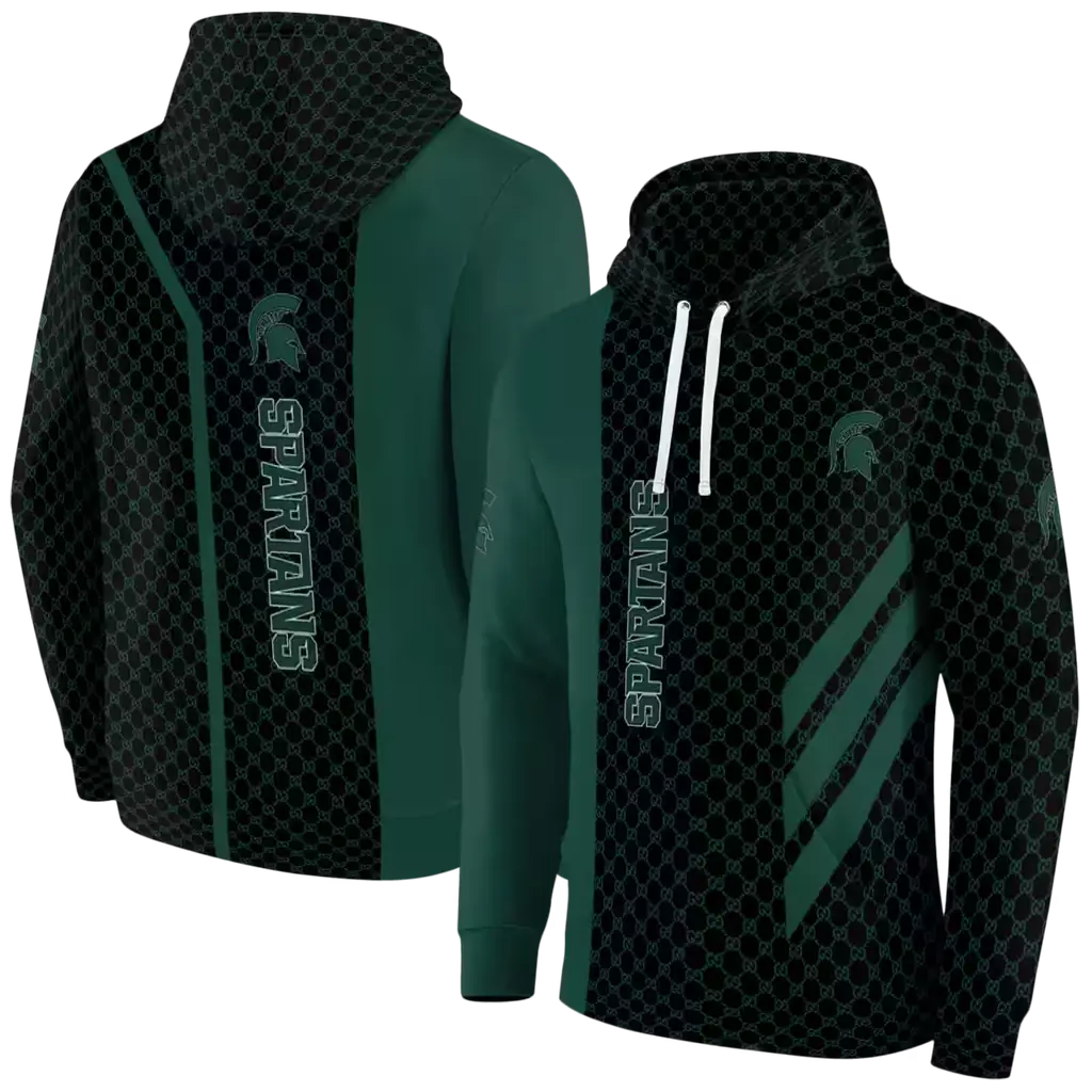 michigan state spartans monogram pattern green hoodie fashion forward michigan state spartans monogram pattern green hoodie fashion forward