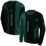 michigan state spartans monogram pattern green hoodie best selling