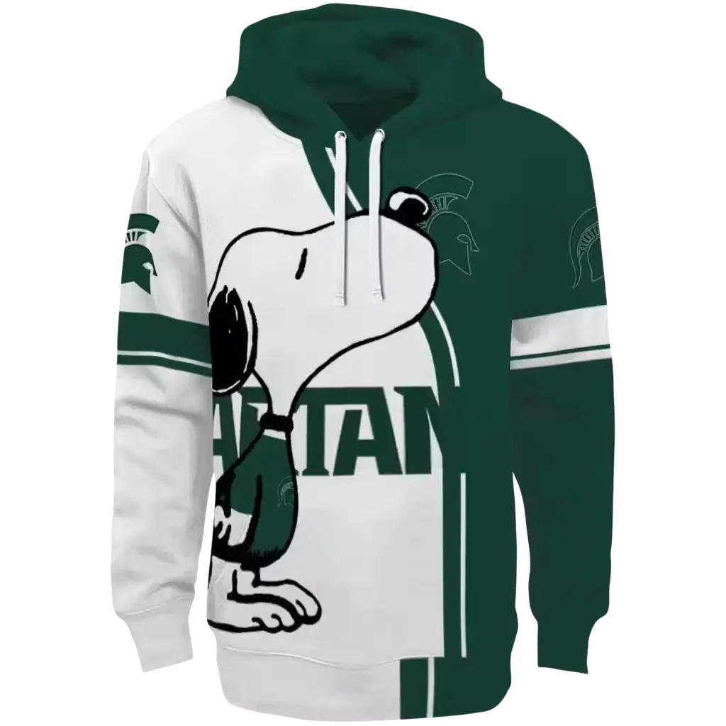 michigan state spartans playful snoopy green hoodie best selling michigan state spartans playful snoopy green hoodie best selling
