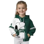 michigan state spartans playful snoopy green hoodie best selling