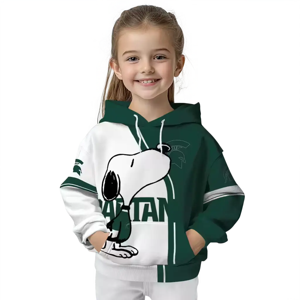 michigan state spartans playful snoopy green hoodie top rated michigan state spartans playful snoopy green hoodie top rated