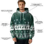 michigan state spartans reindeer motif green hoodie best selling