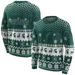 michigan state spartans reindeer motif green hoodie best selling