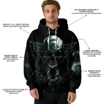 michigan state spartans skull artwork green black hoodie best selling