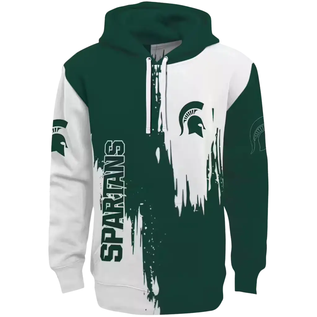michigan state spartans splatter effect green hoodie best selling michigan state spartans splatter effect green hoodie best selling