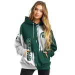 michigan state spartans splatter effect green hoodie best selling