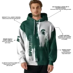 michigan state spartans splatter effect green hoodie best selling