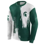 michigan state spartans splatter effect green hoodie best selling