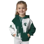 michigan state spartans splatter effect green hoodie best selling