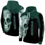michigan state spartans sugar skull green black hoodie best selling