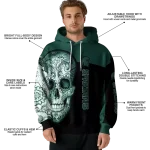 michigan state spartans sugar skull green black hoodie best selling