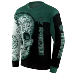 michigan state spartans sugar skull green black hoodie best selling