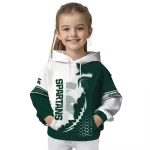 michigan state spartans triangular pattern green white hoodie best selling