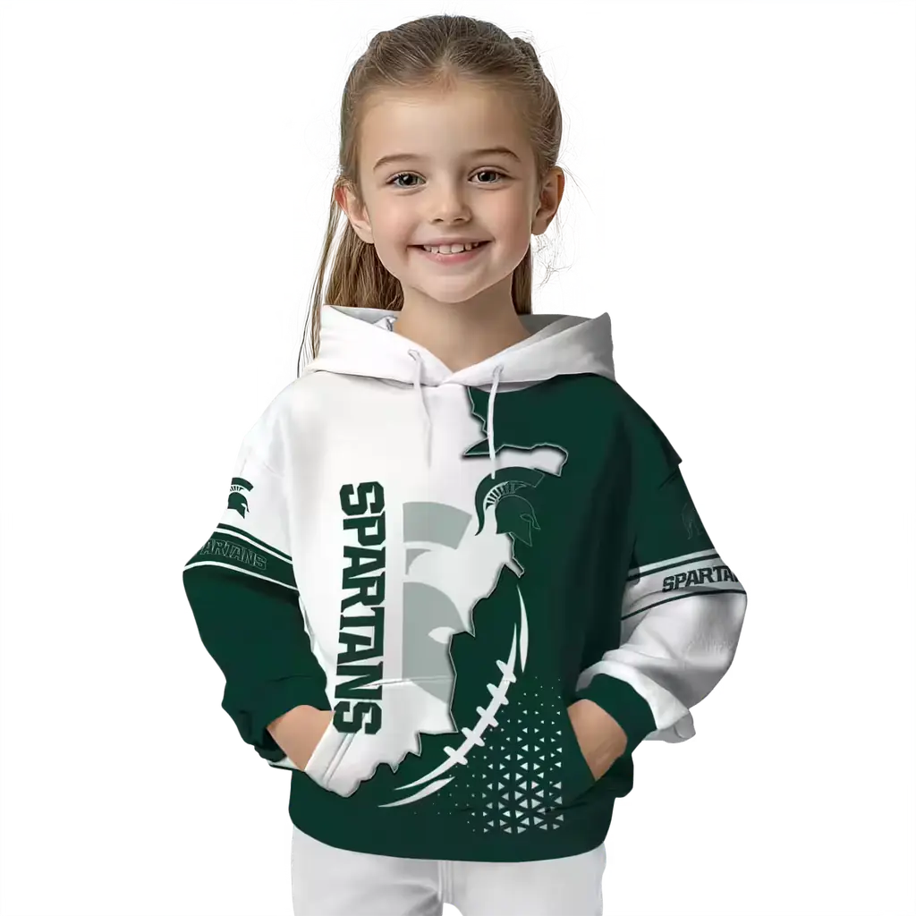 michigan state spartans triangular pattern green white hoodie top rated michigan state spartans triangular pattern green white hoodie top rated