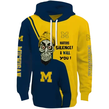 michigan wolverines achmed skull blue hoodie best selling