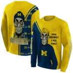 michigan wolverines achmed skull blue hoodie best selling