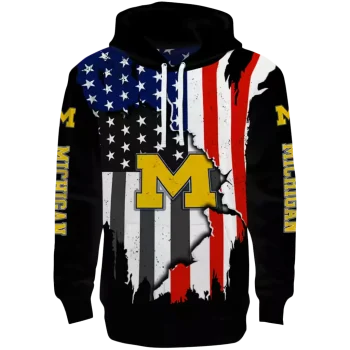 michigan wolverines american pride black hoodie best selling