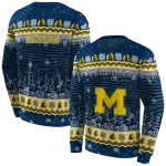 michigan wolverines christmas trees blue hoodie best selling