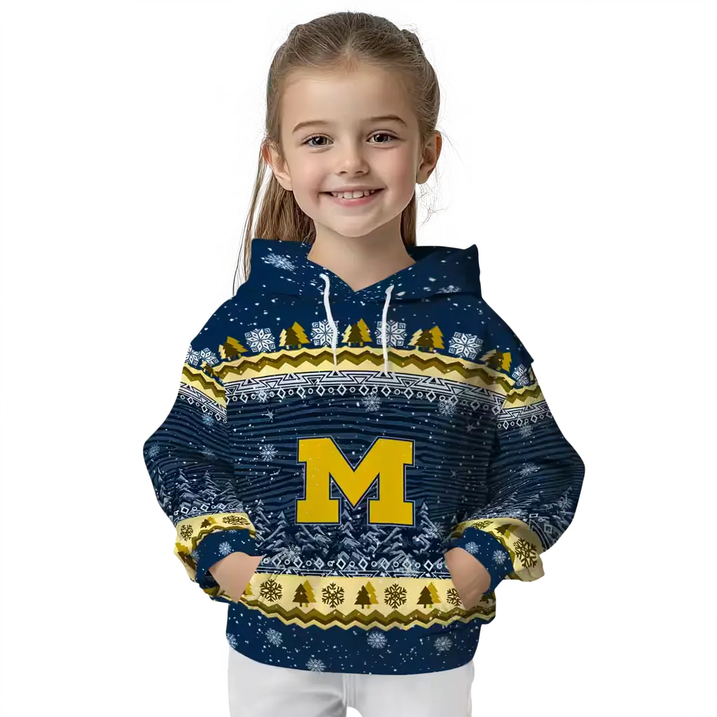 michigan wolverines christmas trees blue hoodie top rated michigan wolverines christmas trees blue hoodie top rated