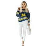 michigan wolverines christmas trees blue hoodie best selling