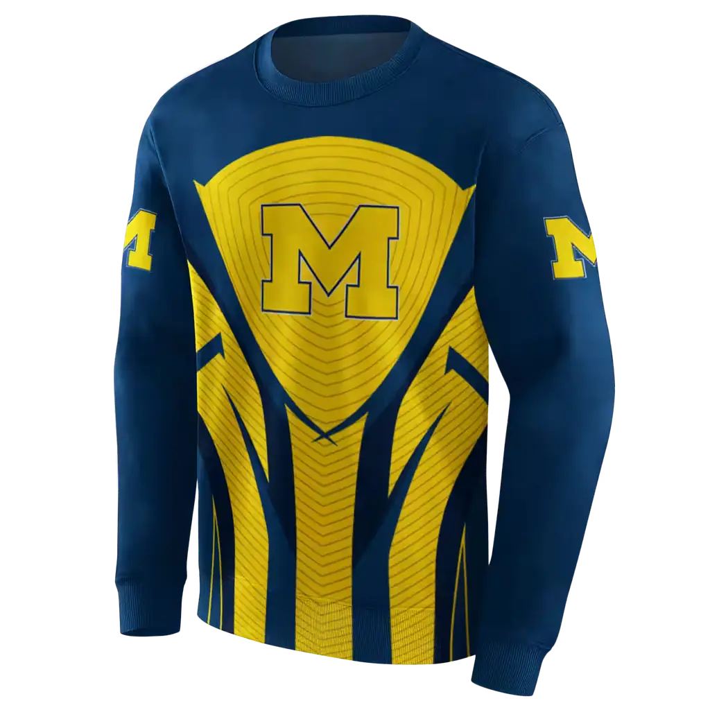 michigan wolverines concentric lines blue black hoodie new arrival michigan wolverines concentric lines blue black hoodie new arrival