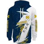 michigan wolverines dynamic slash blue white hoodie best selling