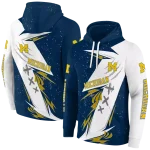 michigan wolverines dynamic slash blue white hoodie best selling