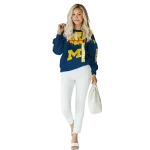 michigan wolverines football heartbeat blue hoodie best selling