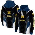 michigan wolverines futuristic pattern blue black hoodie best selling