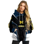 michigan wolverines futuristic pattern blue black hoodie best selling