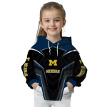 michigan wolverines futuristic pattern blue black hoodie best selling