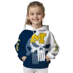 michigan wolverines graphic punisher blue white hoodie best selling