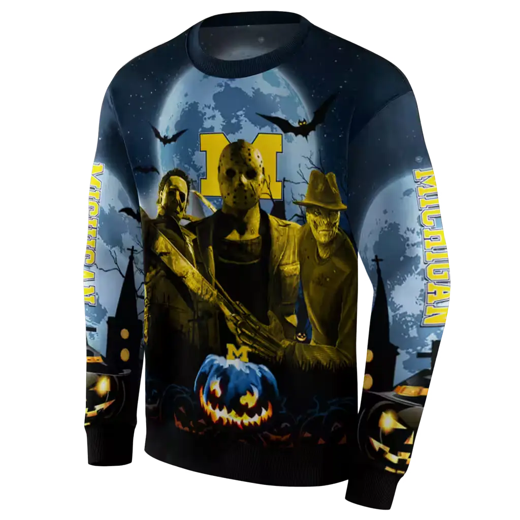 michigan wolverines halloween vibes blue black hoodie new arrival michigan wolverines halloween vibes blue black hoodie new arrival