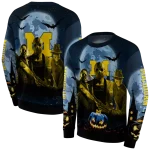 michigan wolverines halloween vibes blue black hoodie best selling