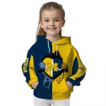 michigan wolverines heartbeat graphic blue hoodie best selling